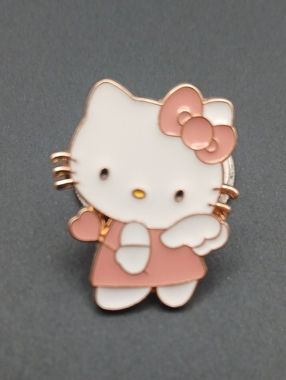 Hello Kitty Rose Pink Dress and Bow Angel Enamel Pin